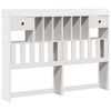 vidaXL Lit biblioth&egrave;que sans matelas blanc 140x190 cm bois pin massif