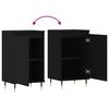 vidaXL Buffets 2 pcs noir 40x35x70 cm bois d&rsquo;ing&eacute;nierie