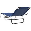 vidaXL Chaise longue pliante 2 pcs Bleu 188 x 57 x 86,5 cm Polyester