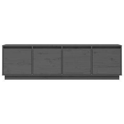 vidaXL Meuble TV Gris 156x37x45 cm Bois de pin massif