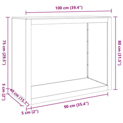 vidaXL Portant de bois de chauffage vert 100x40x80 cm acier