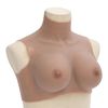 vidaXL Plastron en silicone marron p&acirc;le coupe E
