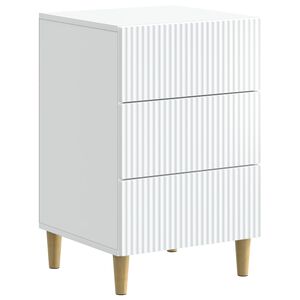vidaXL Cabinet de chevet Blanc 43 x 41 x 66,5 cm Bois d'ing&eacute;nierie