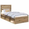 vidaXL Cadre de lit Ch&ecirc;ne artisan 75 x 190 cm Pin massif