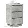 vidaXL Cabinet de chevet avec tiroir Gris b&eacute;ton 39 x 34,5 x 65 cm