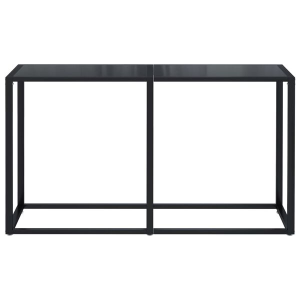 vidaXL Table console Noir 140x35x75,5 cm Verre trempé