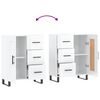 vidaXL Buffet Blanc brillant 69,5x34x90 cm Bois d'ing&eacute;nierie