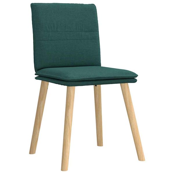 vidaXL Chaises à manger lot de 2 vert foncé tissu