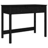 vidaXL Bureau avec tiroirs Noir 100x50x78 cm Bois massif de pin