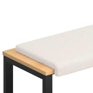 vidaXL Coussin de banc Tissu Sherpa Cr&egrave;me Profondeur 35 cm