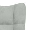 vidaXL Fauteuil relaxant Gris clair 62 x 68,5 x 105 cm Velours