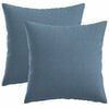vidaXL Coussin avec oreiller HEERLEN 2 pc Bleu denim Tissu