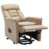 vidaXL Fauteuil de massage Cappuccino Similicuir