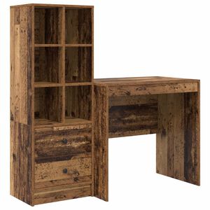 vidaXL Bureau Bois ancien 125,5 x 50 x 127 cm 2 pc
