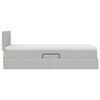 vidaXL Lit de Rangement avec matelas Gris clair 90 x 190 cm Velours