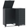 vidaXL Rangement &agrave; roulettes pour poubelles pour 2 bacs anthracite