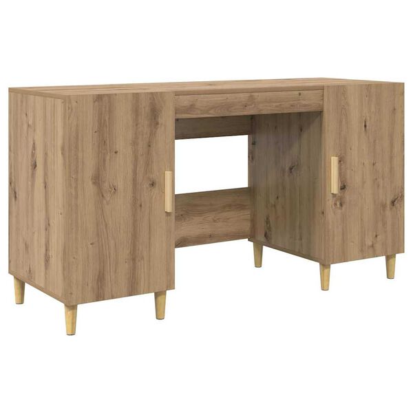 vidaXL Bureau Ch&ecirc;ne artisanal 140 x 50 x 75 cm Bois d'ing&eacute;nierie