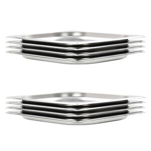 vidaXL R&eacute;cipients Gastronorm 8 pcs GN 1/2 20 mm Acier inoxydable