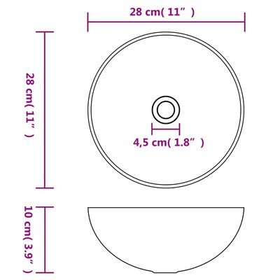 vidaXL Lavabo de salle de bain Céramique Vert Rond