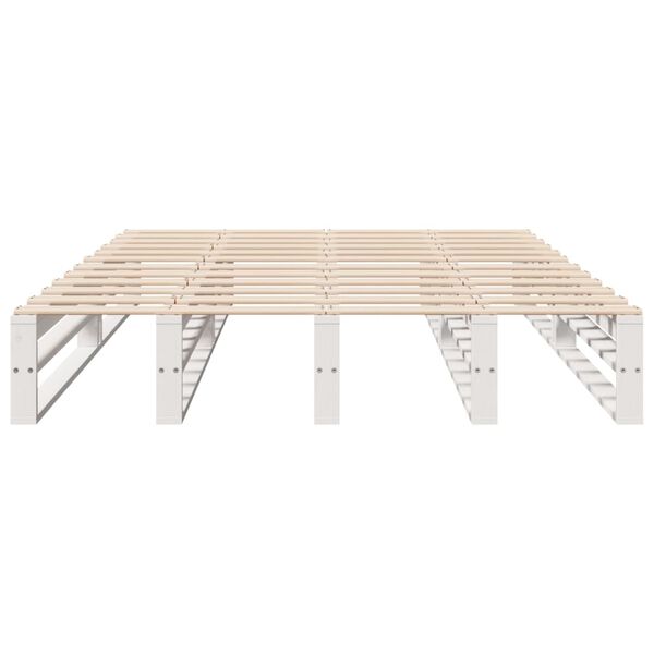 vidaXL Cadre de lit sans matelas blanc 120x200 cm bois de pin massif