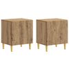 vidaXL Table de chevet 2 pcs Ch&ecirc;ne artisanal 43 x 34,5 x 50 cm