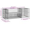 vidaXL Banc de jardin avec panier en gabion bois massif de pin