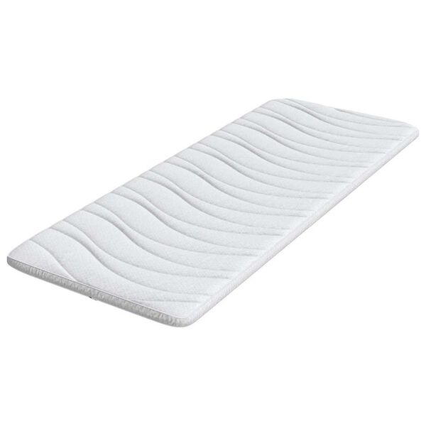 vidaXL Surmatelas Blanc 140 x 200 x 5.5 cm Tissu en Tricot
