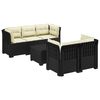 vidaXL Canap&eacute; de Jardin 5 Places avec Coussins Aspect Rotin PP