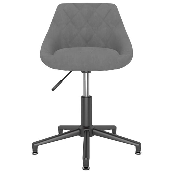 vidaXL Chaises pivotantes &agrave; manger lot de 6 gris clair velours