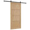 vidaXL Porte coulissante ORKDAL Naturel et Noir 93 x 202 cm Pin massif