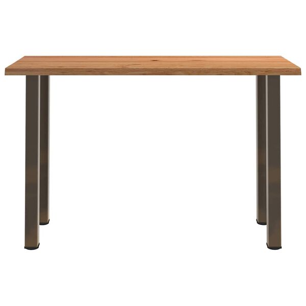 vidaXL Table de bar rectangulaire en ch&ecirc;ne massif avec bords naturels 180 x 80 x 112 cm