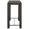vidaXL Table de bar de jardin Marron 140,5x60,5x110,5cm Résine tressée