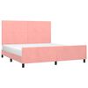 vidaXL Cadre de lit sans matelas rose 160x200 cm velours
