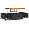 vidaXL Ensemble de canap&eacute; de jardin 8 pcs Noir Poly rotin