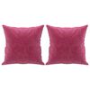vidaXL Canapé 2 places avec oreillers bordeaux 140 cm velours
