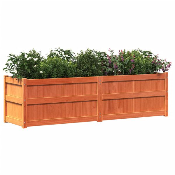 vidaXL Jardinière cire marron 180x50x50 cm bois de pin massif
