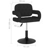 vidaXL Tabouret de bar Noir Tissu