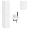 vidaXL Ensemble de mobilier de salle de bain 3 pc Blanc