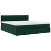 vidaXL Cadre de lit ottoman avec matelas vert fonc&eacute; 200x200 cm velours