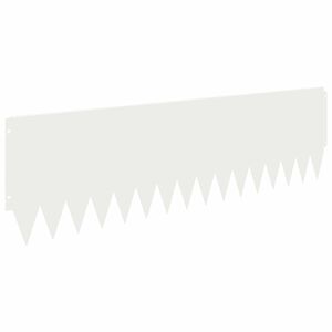 vidaXL Bordure de Pelouse 10 pcs 103 x 30 cm Acier Blanc