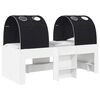 vidaXL Lit avec Tunnel 3 pc Blanc et noir Bois d'ing&eacute;nierie