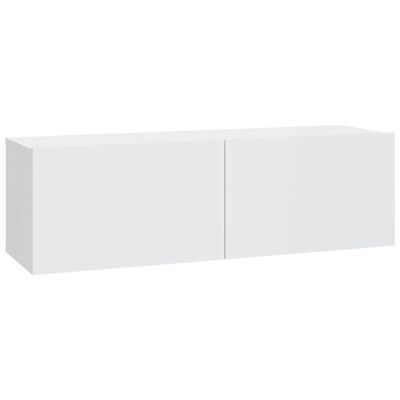 vidaXL Ensemble de meubles TV 6 pcs Blanc brillant Bois d'ingénierie