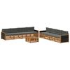vidaXL Ensemble de canap&eacute;s d'ext&eacute;rieur 9 pcs Naturel et Anthracite