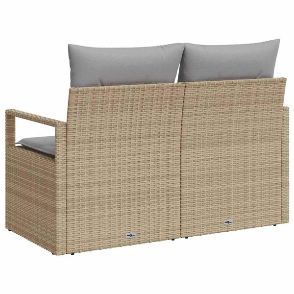 vidaXL Canap&eacute; de jardin avec coussin 120 x 62 x 69 cm polyrotin