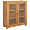 vidaXL Armoire avec porte Marron 80 x 35 x 95 cm Bois de ch&ecirc;ne massif