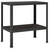 vidaXL Table de rempotage 80 x 50 x 80 cm Acier enduit de poudre Noir