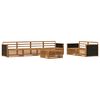 vidaXL Ensemble de canap&eacute;s d'ext&eacute;rieur 7 pc Naturel