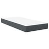 vidaXL Matelas de Lit avec matelas Gris 90 x 200 cm tissu