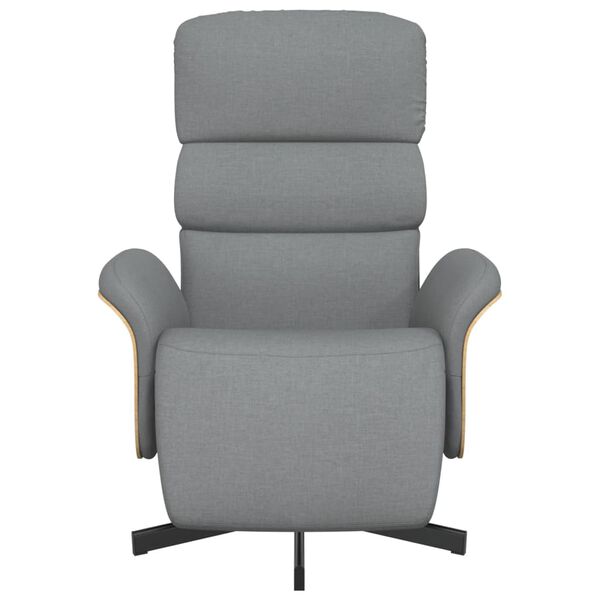 vidaXL Fauteuil inclinable avec repose-pieds gris clair tissu