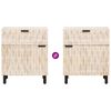 vidaXL Cabinet de chevet Blanc 50 x 33 x 60 cm Bois de mangue massif